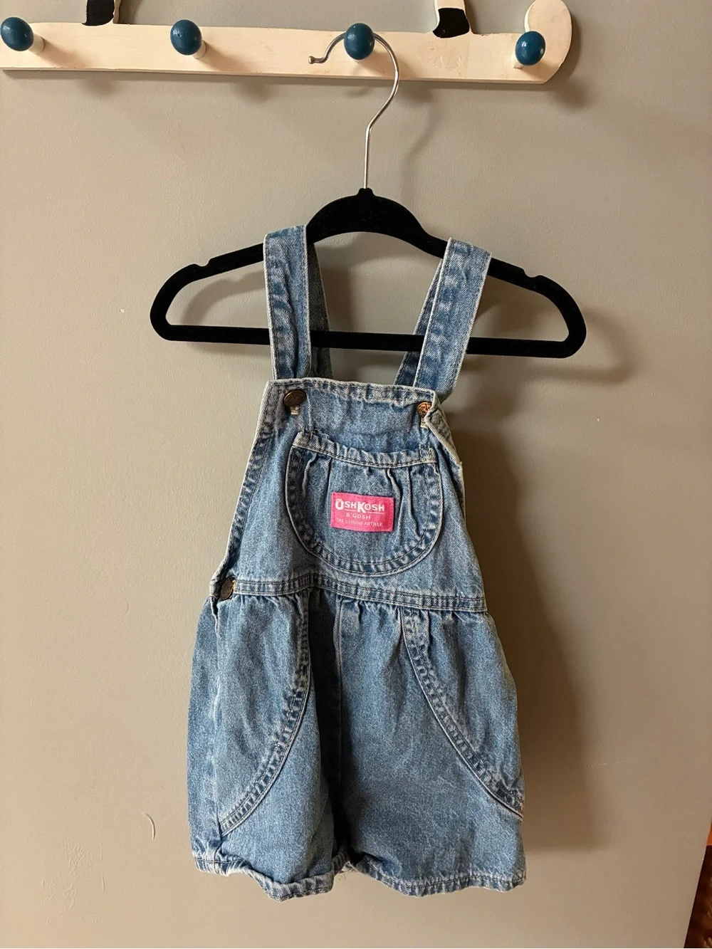 Vintage Oshkosh shorts denim overall romper